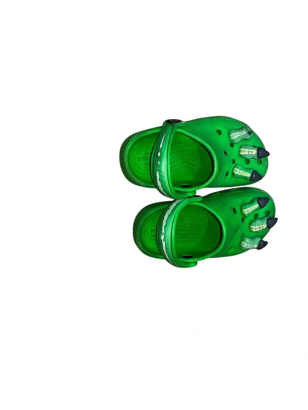 Dinosaur claw Crocs classic clogs shoes green toddler 8 child boy